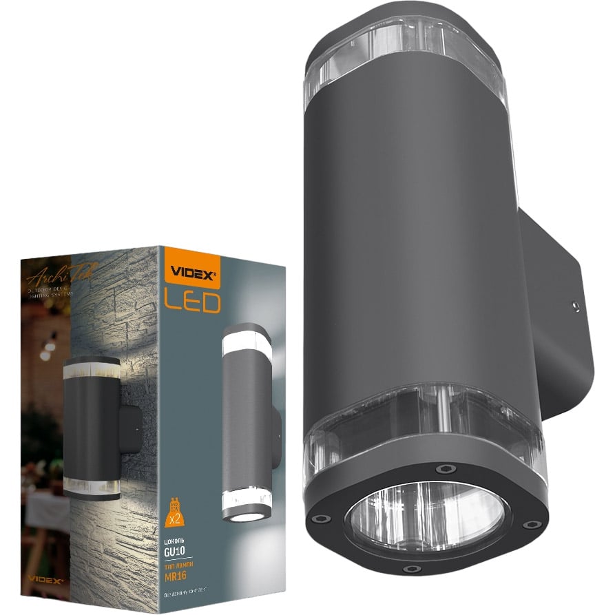 Світильник архітектурний Videx LED AR072G IP54 GU10x2 (VL-AR072G) - фото 1