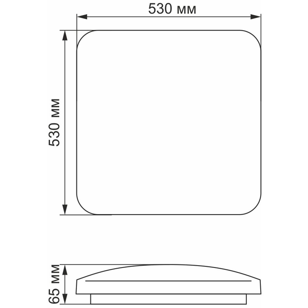 LED світильник Videx функціональний квадратний 72W 2800-6000K (VL-CLSS-72) - фото 4