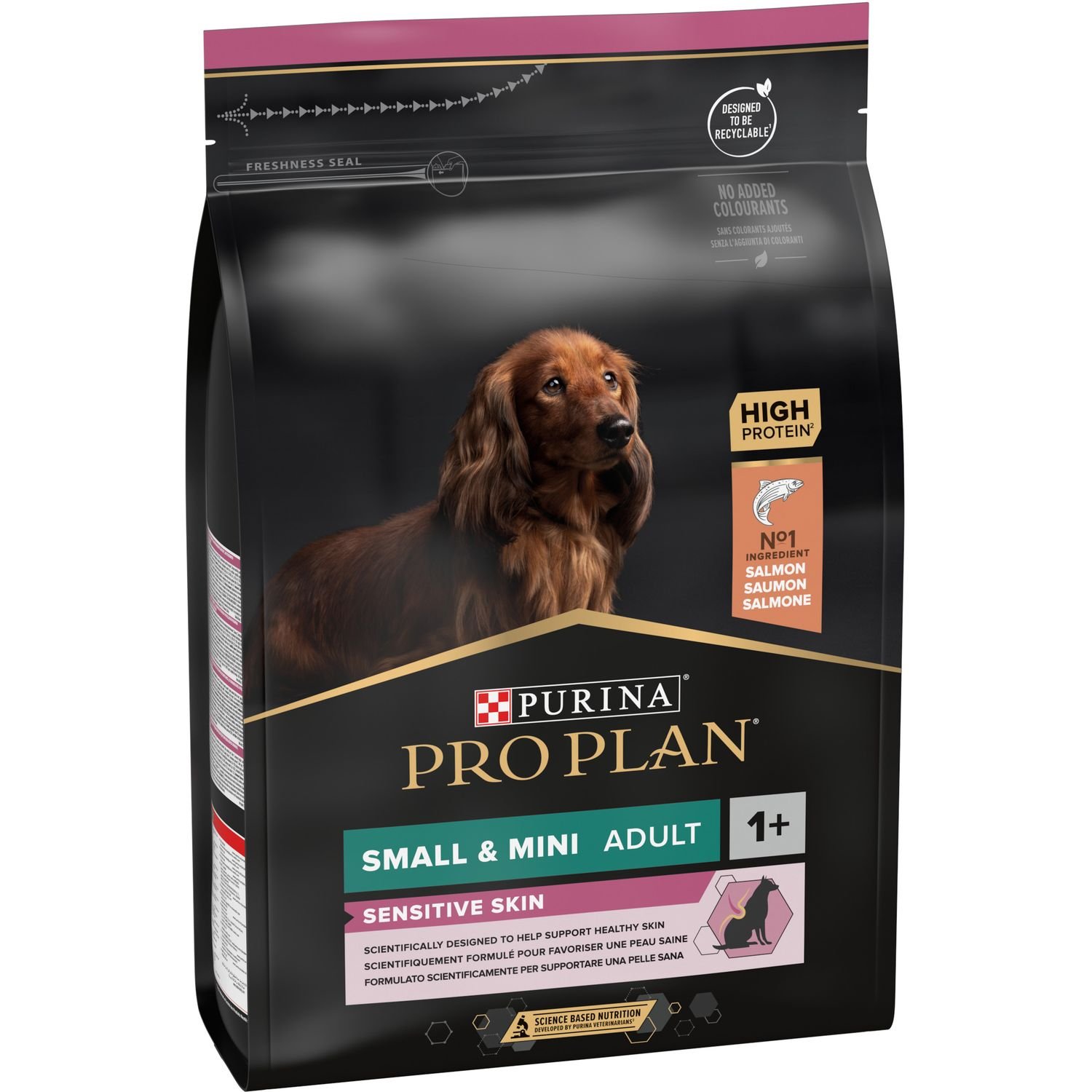Сухой корм Purina Pro Small & Mini Adult 1+ Sensitive Skin для взрослых собак мелких пород с чувствительной кожей с лососем 3 кг (12272215) - фото 3