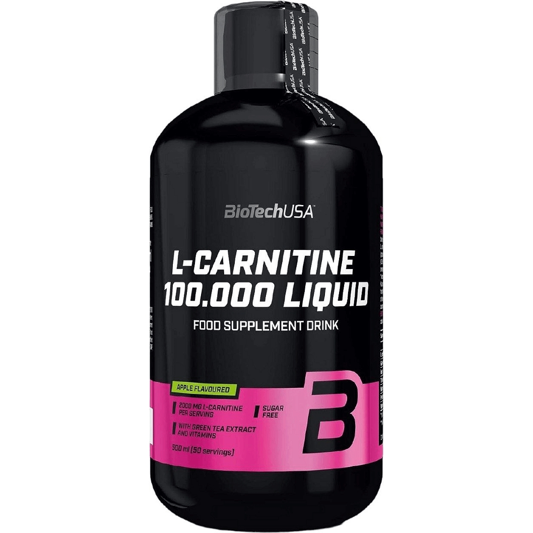 Карнитин BioTech L-Carnitine 100.000 Liquid Apple 500 мл - фото 1