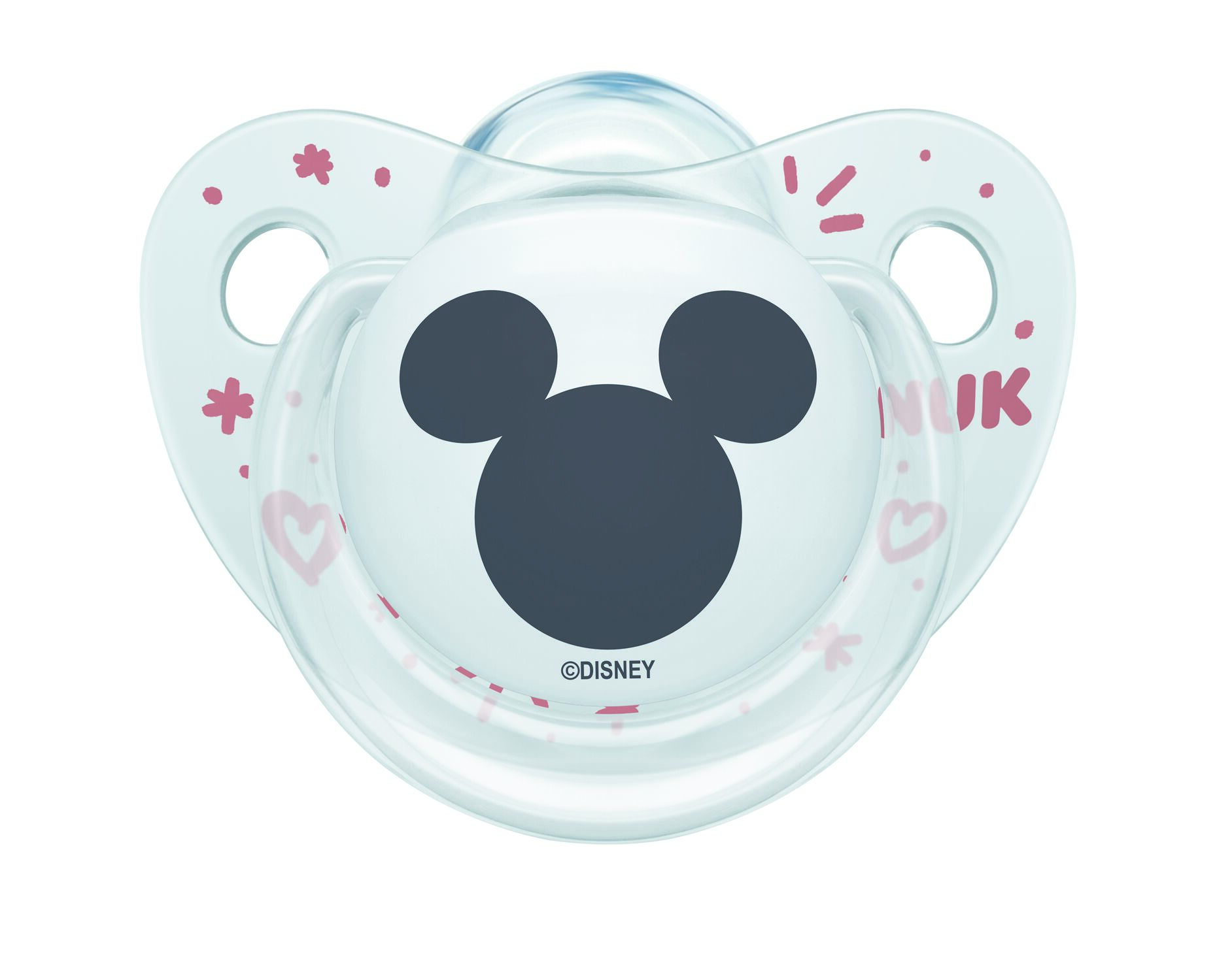 Пустышка силиконовая Nuk Trendline Disney Mickey, ортодонтическая, 6-18 мес., белый (3954018) - фото 1