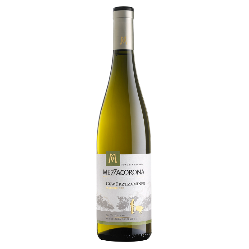 Вино Mezzacorona Gewurtztraminer Trentino DOC, белое, полусухое, 13%, 0,75 л - фото 1