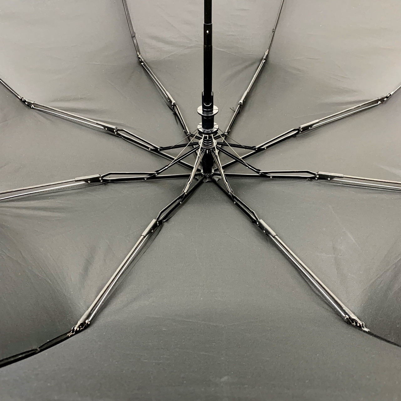 Мужской складной зонтик полуавтомат The Best 98 см черный - фото 9