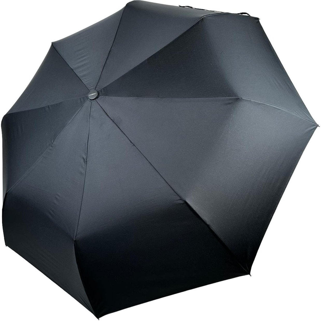Мужской складной зонтик полуавтомат The Best 99 см черный - фото 1