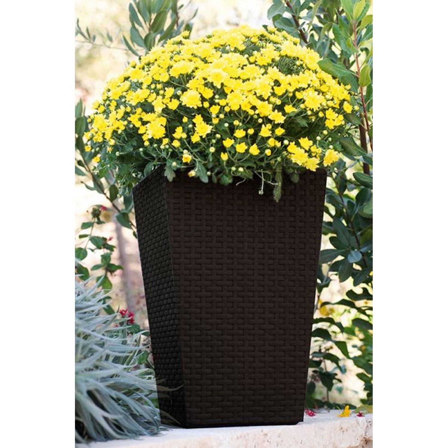 Цветочный горшок Keter Medium Rattan Planter серый 55.4 л(17192301) - фото 5