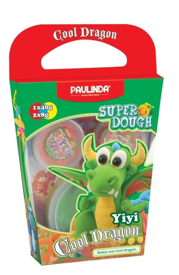 Масса для лепки Paulinda Super Dough Cool Dragon, зеленый (PL-081378-13) - фото 1