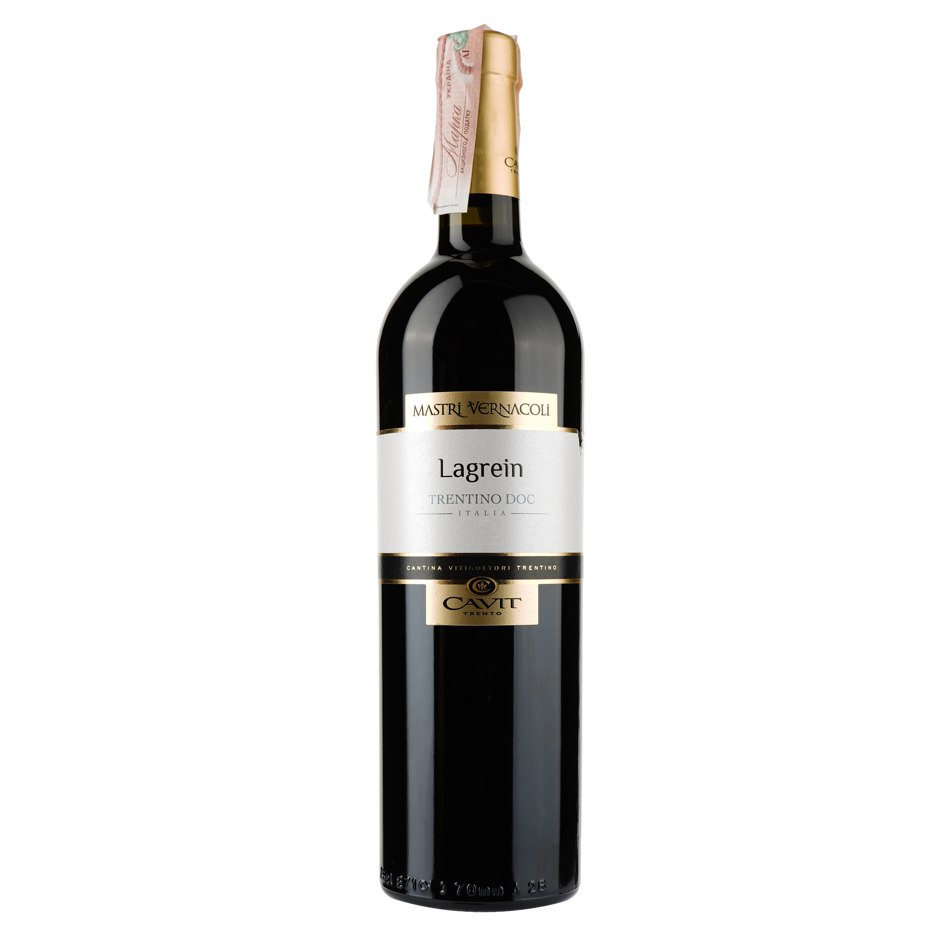 Вино Cavit Mastri Vernacoli Lagrein, червоне, сухе, 12,5%, 0,75 л - фото 1