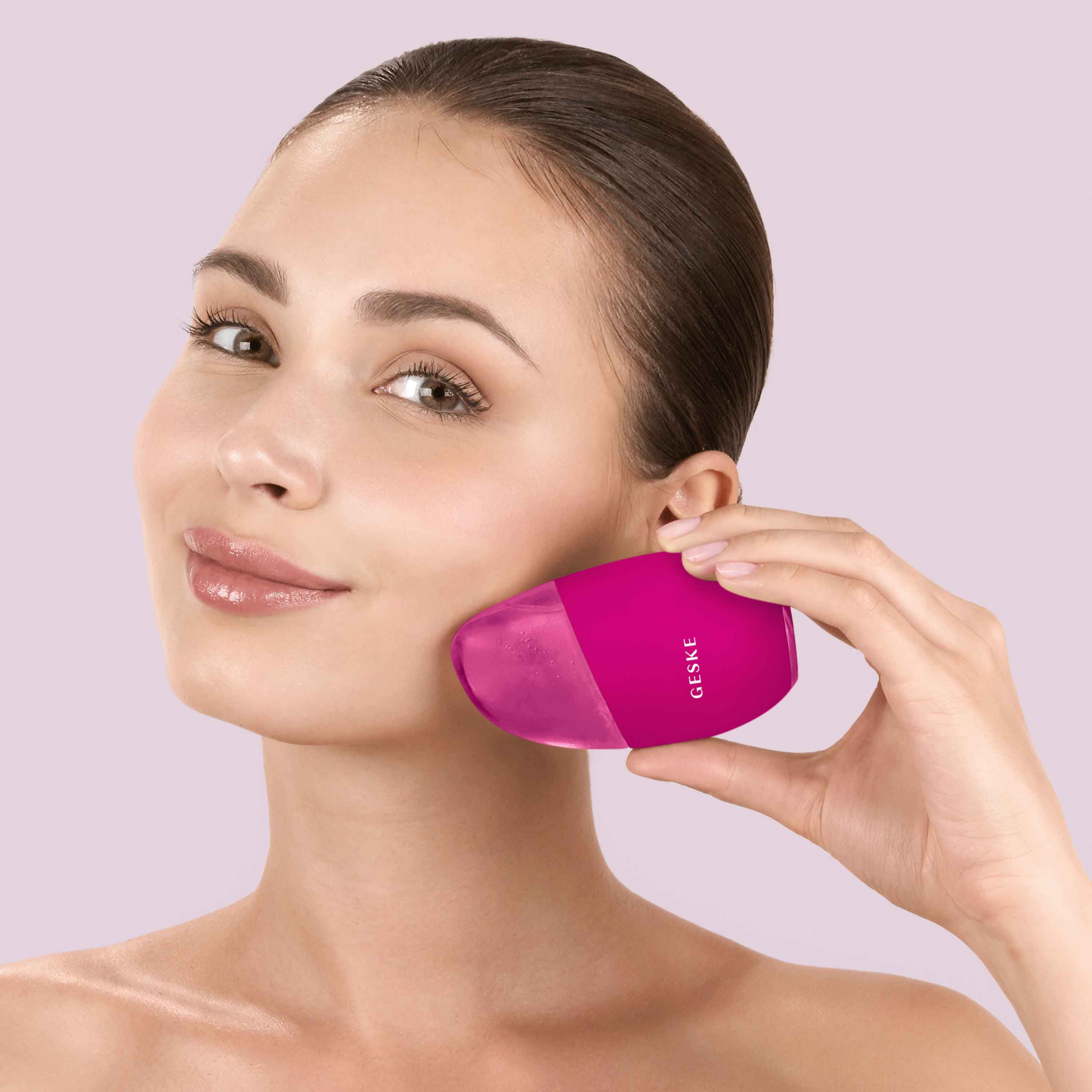 Масажер для очей та обличчя GESKE Cool & Warm Eye and Face Massager 7 в 1 бузковий - фото 9