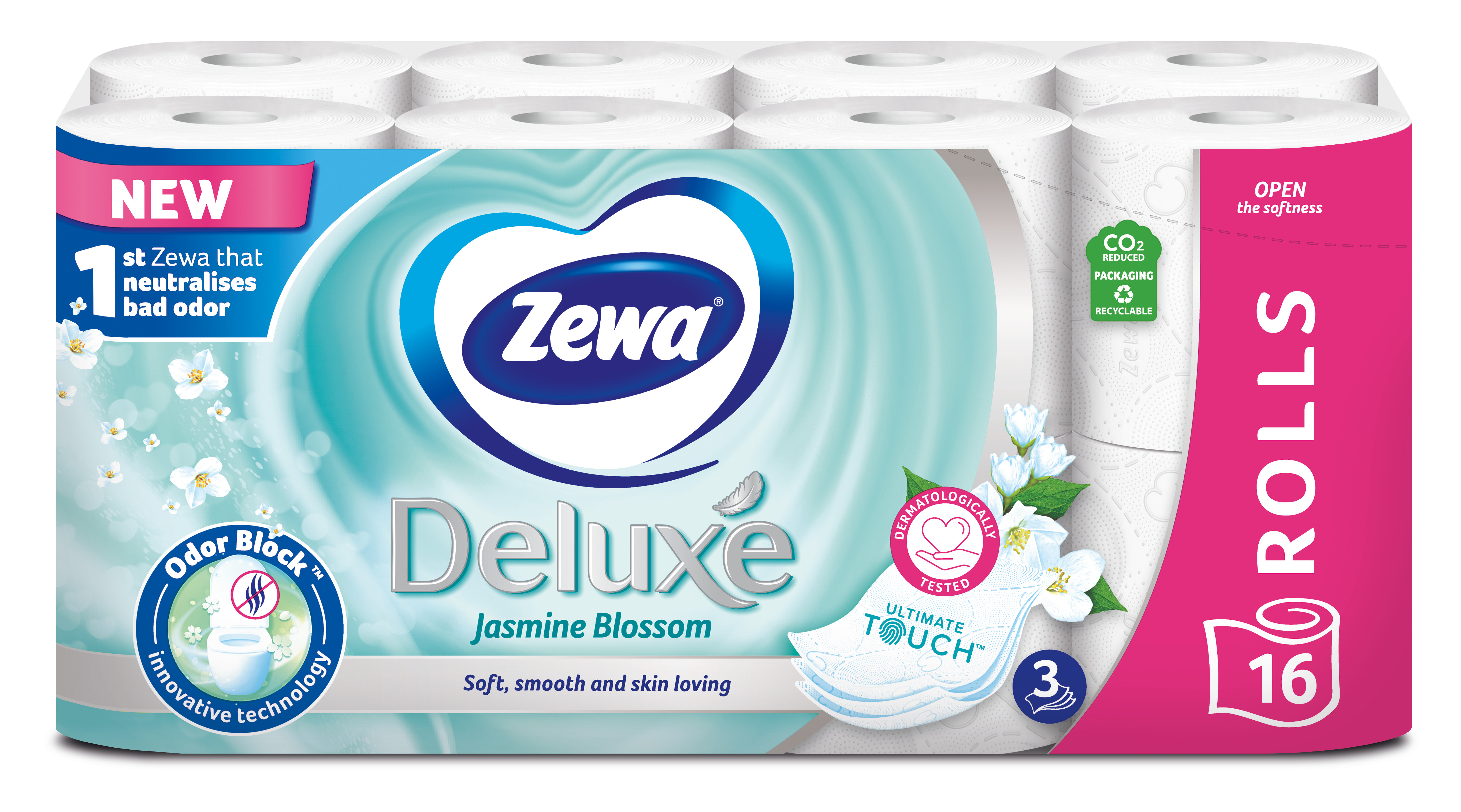 Туалетний папір Zewa Deluxe Жасмин, тришаровий, 16 рулонів (39988) - фото 2