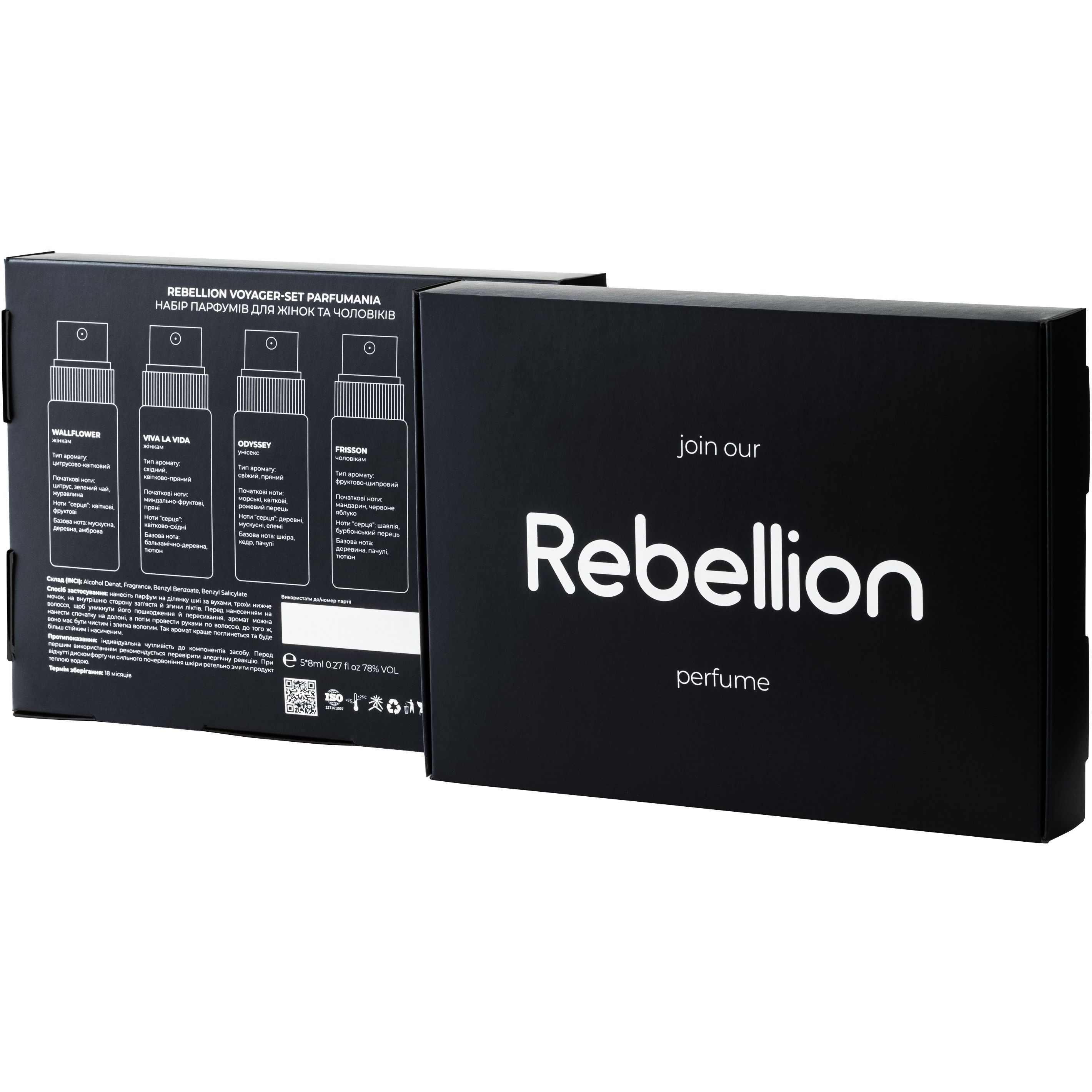 Набір парфумів Rebellion Voyager-set Parfumania 40 мл (5 шт. х 8 мл) - фото 4