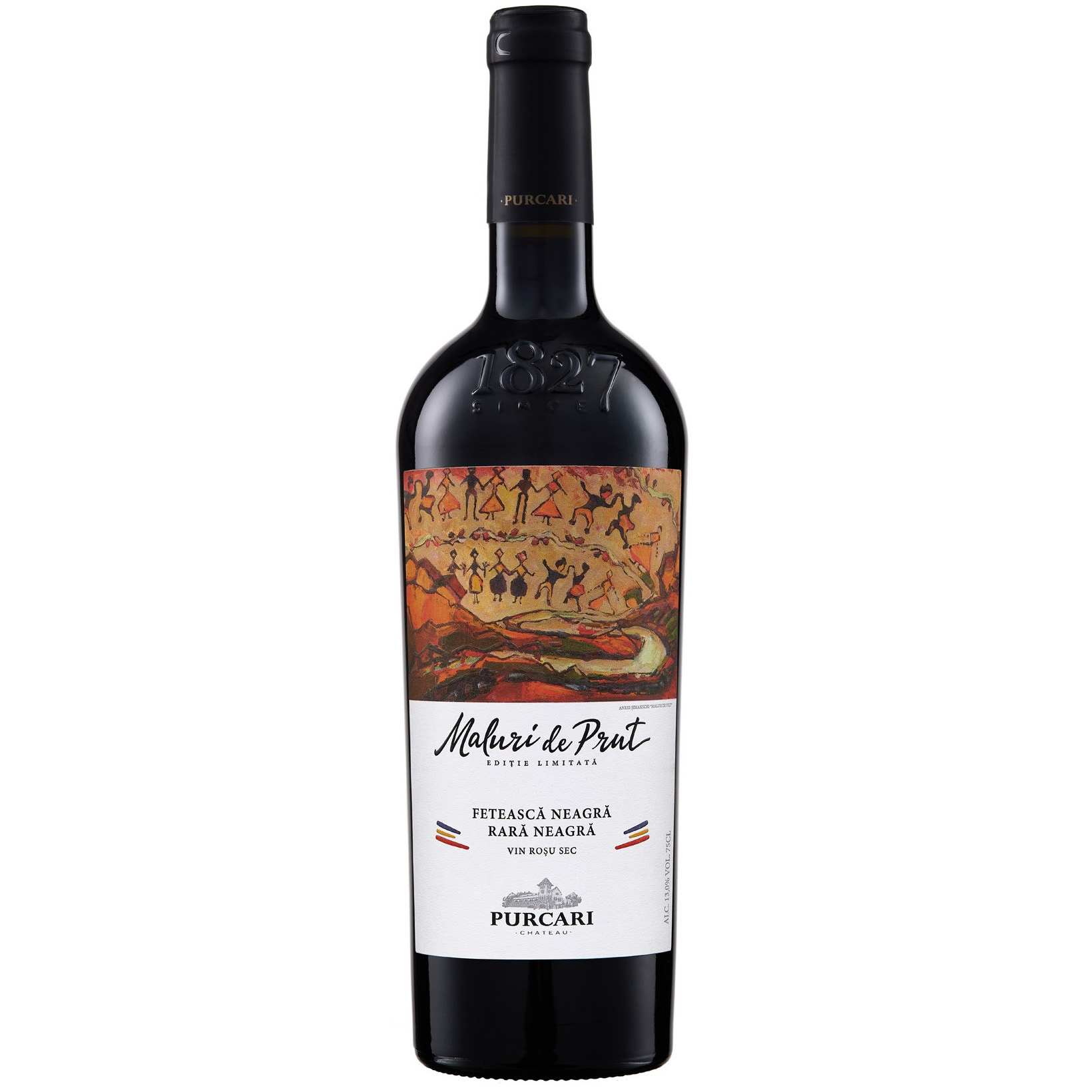 Вино Purcari Maluri de Prut Feteasca Neagra&Rara Neagra, 13,5%, 0,75 л (AU8P035) - фото 1