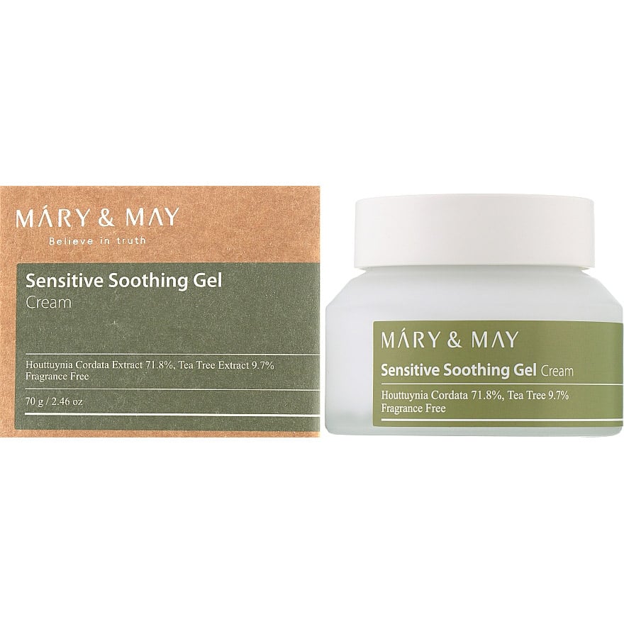 Успокаивающий крем-гель для проблемной кожи Mary & May Sensitive Soothing Gel, 70 г - фото 2