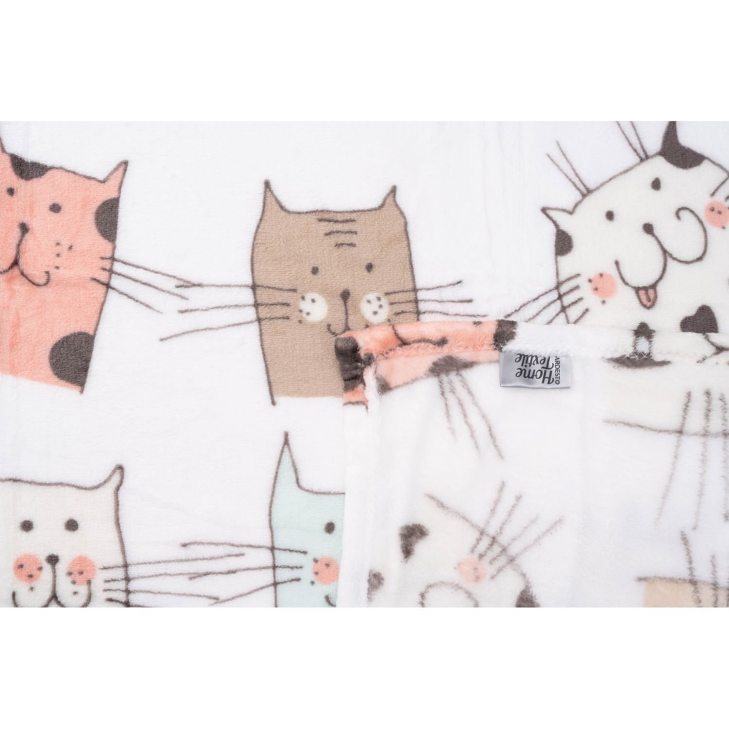 Плед Ardesto Flannel, 200х160 см, большие коты (ART0113PB) - фото 2