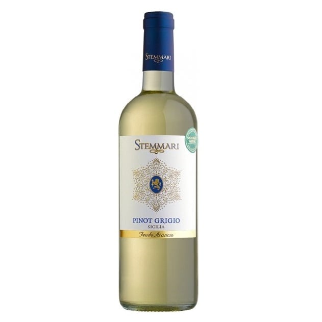 Вино Stemmari Pinot Grigio, біле, сухе, 13%, 0,75 л - фото 1
