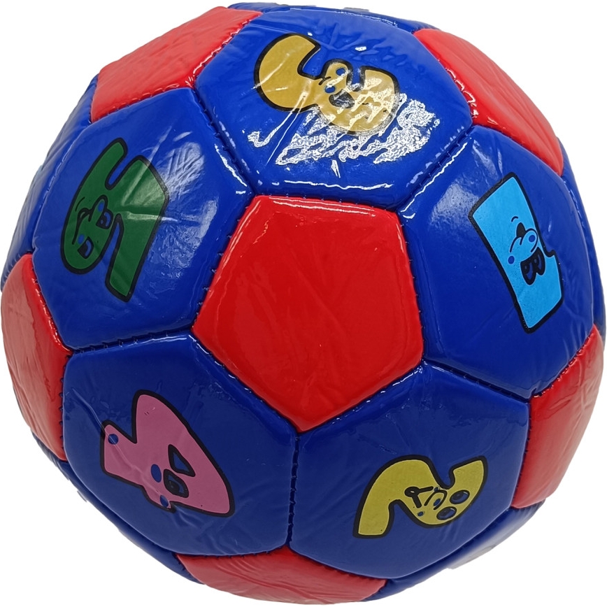 Мяч футбольный детский Bambi Цифры размер №2 14 см разноцветный (2029M(Blue-Red)) - фото 1