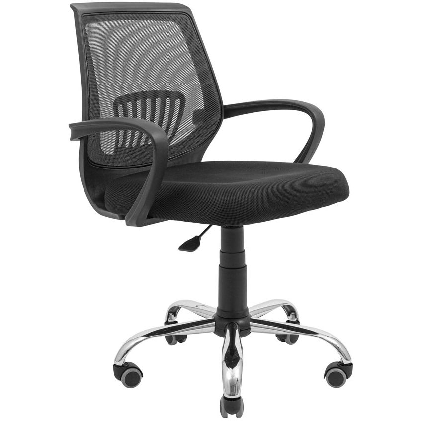 Кресло компьютерное Richman Стар Хром Пиастра сетка черный + серый (RCM-1105) - фото 1