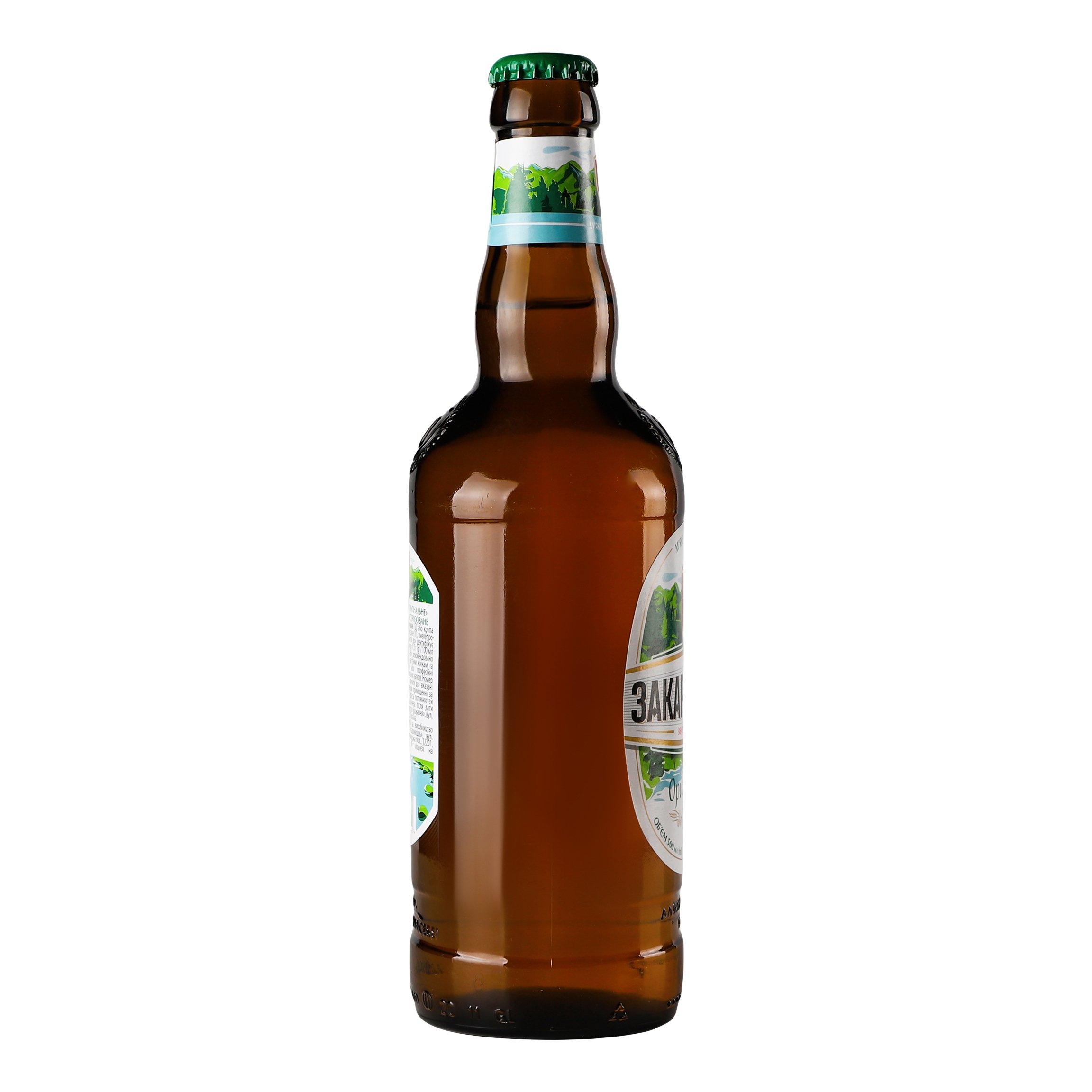 Пиво Перша приватна броварня Закарпатское, светлое, фильтрованное, 4,1%, 0,5 л (660937) - фото 2