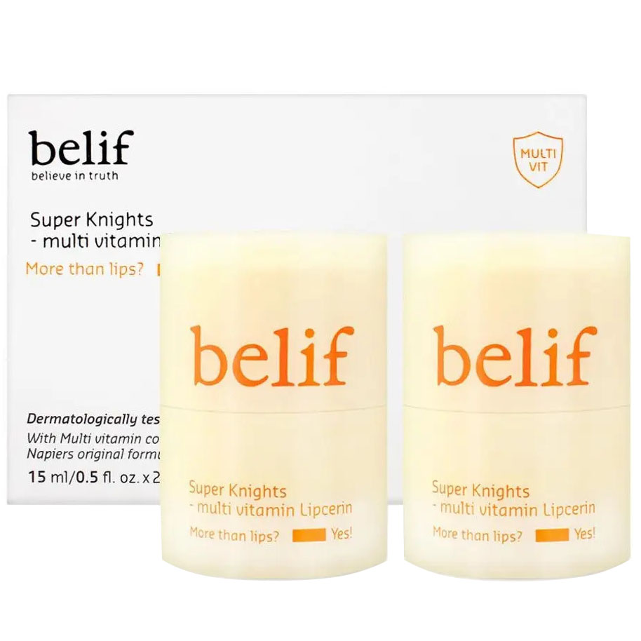 Живильна маска-бальзам для губ Belif Super Knights Multi Vitamin Lipcerin SET 15 мл x 2 шт. (BT20490) - фото 1