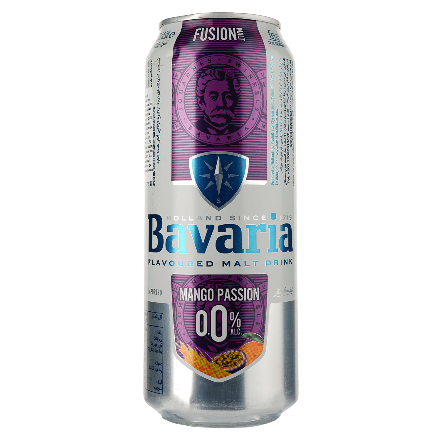 Пиво безалкогольне Bavaria Манго Маракуя світле, з/б, 0.5 л - фото 1