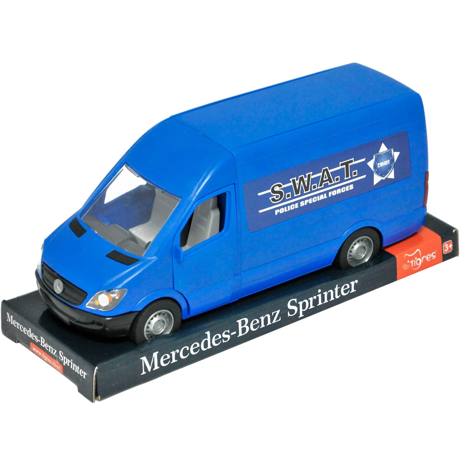 Автомобиль Tigres Mercedes-Benz Sprinter грузовой на планшетке синий (39702) - фото 1
