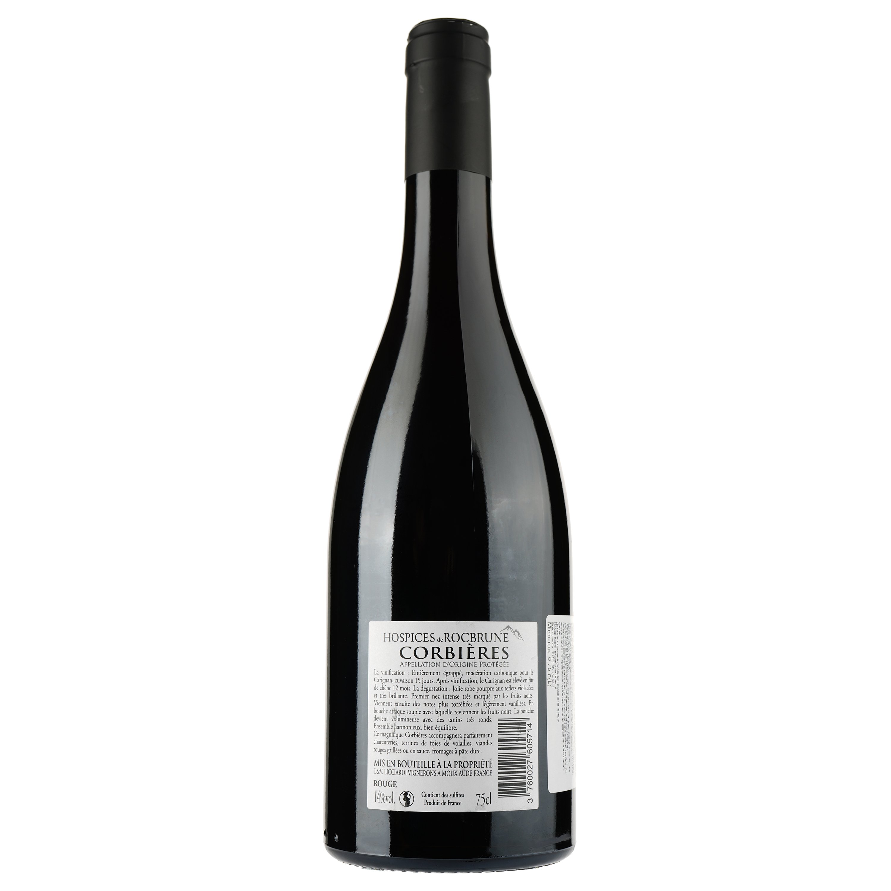 Вино Hospices de Rocbrune Vieilles Vignes Rouge 2020 AOP Corbieres, красное, сухое, 0,75 л - фото 2