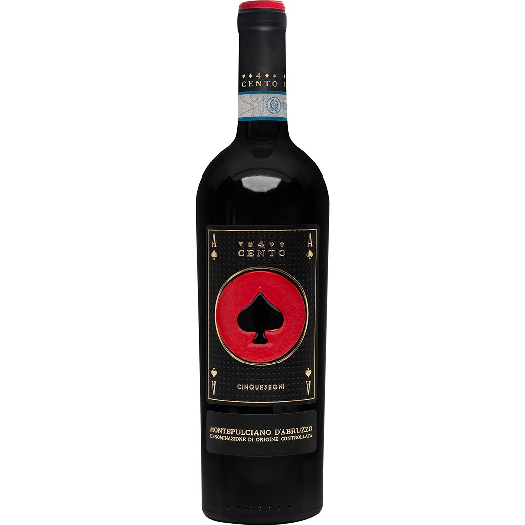 Вино 4Cento Ace of Spades Montepulciano d'Abruzzo, червоне, сухе, 14%, 0,75 л (8000019863862) - фото 1