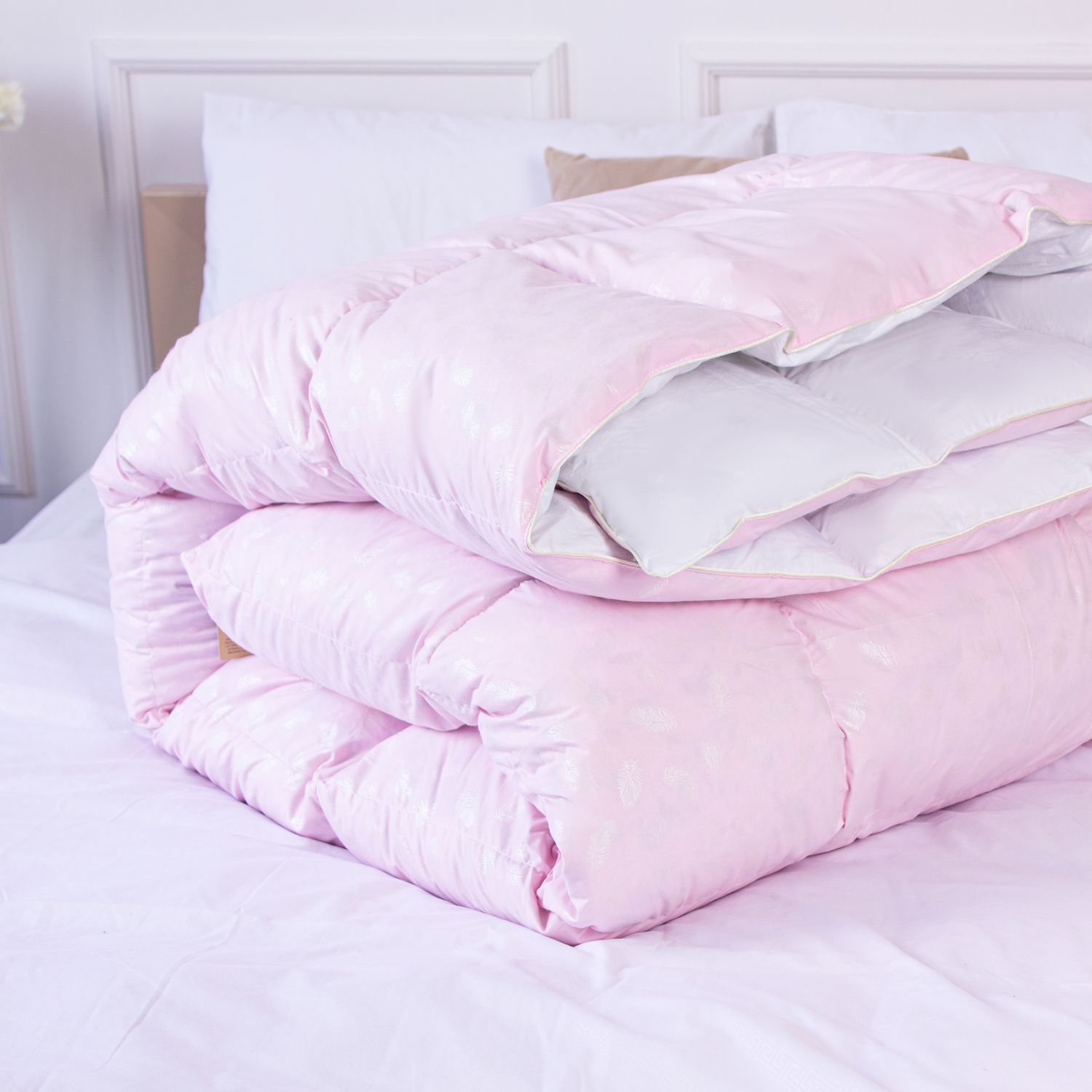 Одеяло пуховое MirSon Karmen №1832 Bio-Pink, 70% пух, евростандарт, 220x200, розовое (2200003013122) - фото 3