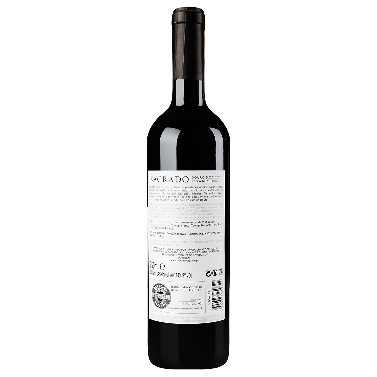 Вино Sagrado Douro Tinto, 13,5%, 0,75 л (738363) - фото 4