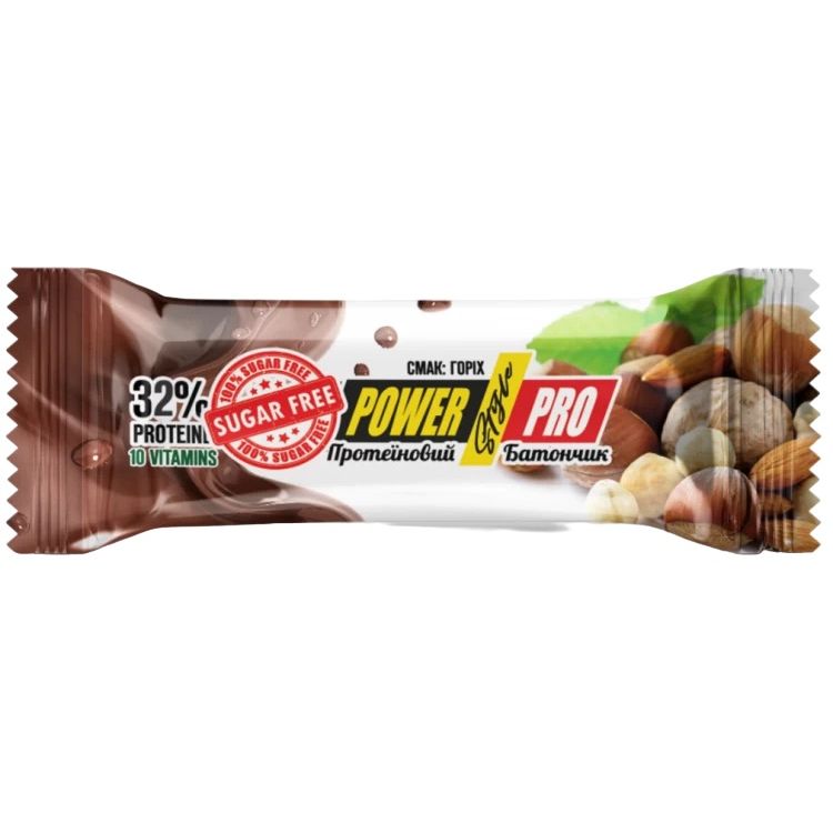 Протеїновий батончик Power Pro горіх Nutella без цукру 32% 60 г - фото 1