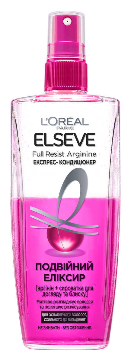 Экспресс-кондиционер L’Oréal Paris Elseve Двойной эликсир Сила аргинина Х3 для волос, склонных к выпадению, 200 мл - фото 1