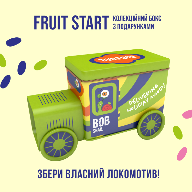 Набір солодощів Bob Snail Fruit Start з іграшкою та стікером - фото 2