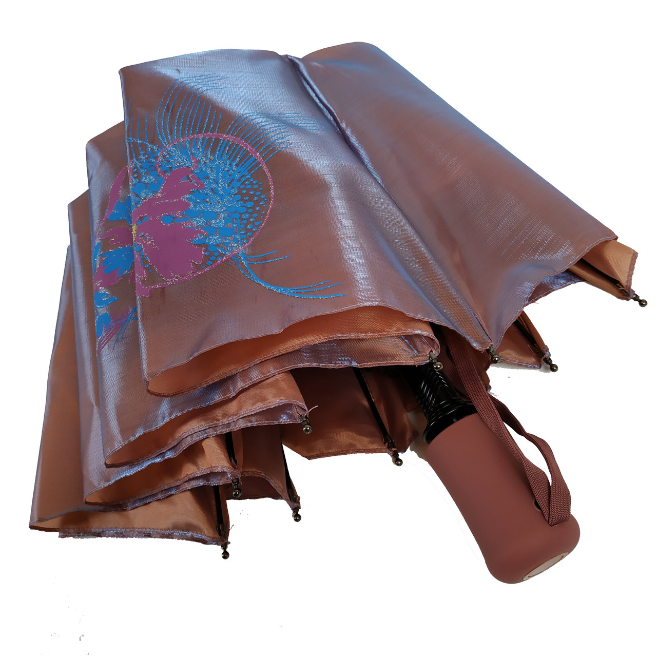 Женский складной зонтик полуавтомат Bellissimo 100 см бежевый - фото 7