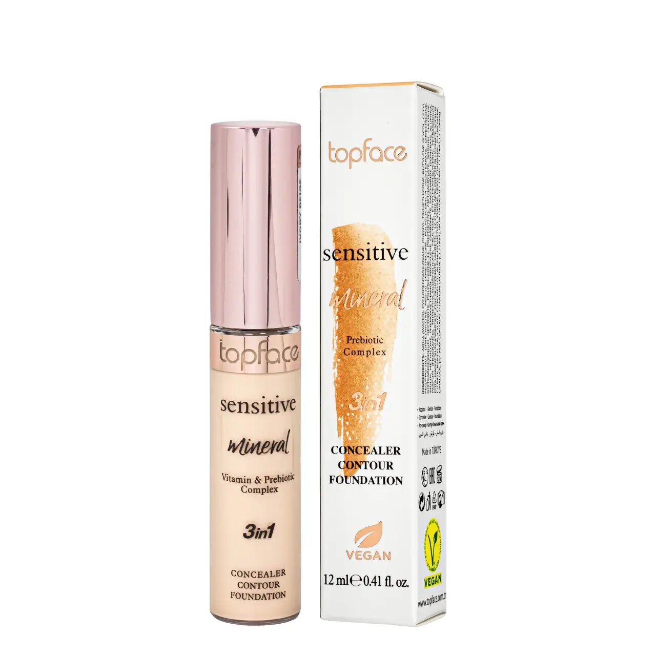 Консиллер TopFace Sensitive Mineral 3 in 1 Concealer PT471 005 12 мл - фото 4