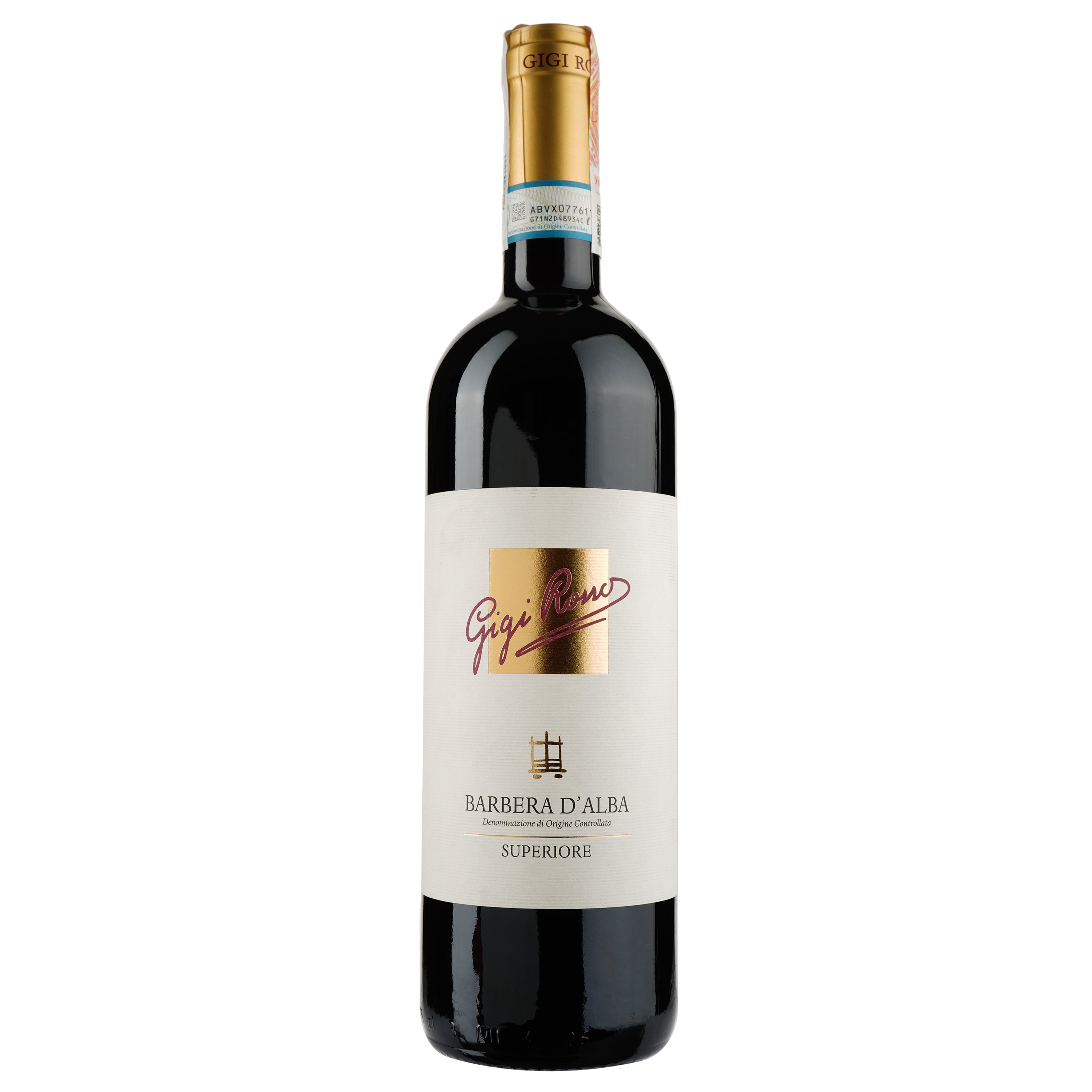 Вино Gigi Rosso Barbera D’alba doc Superiore 2018, 14%, 0,75 л (ALR15932) - фото 1