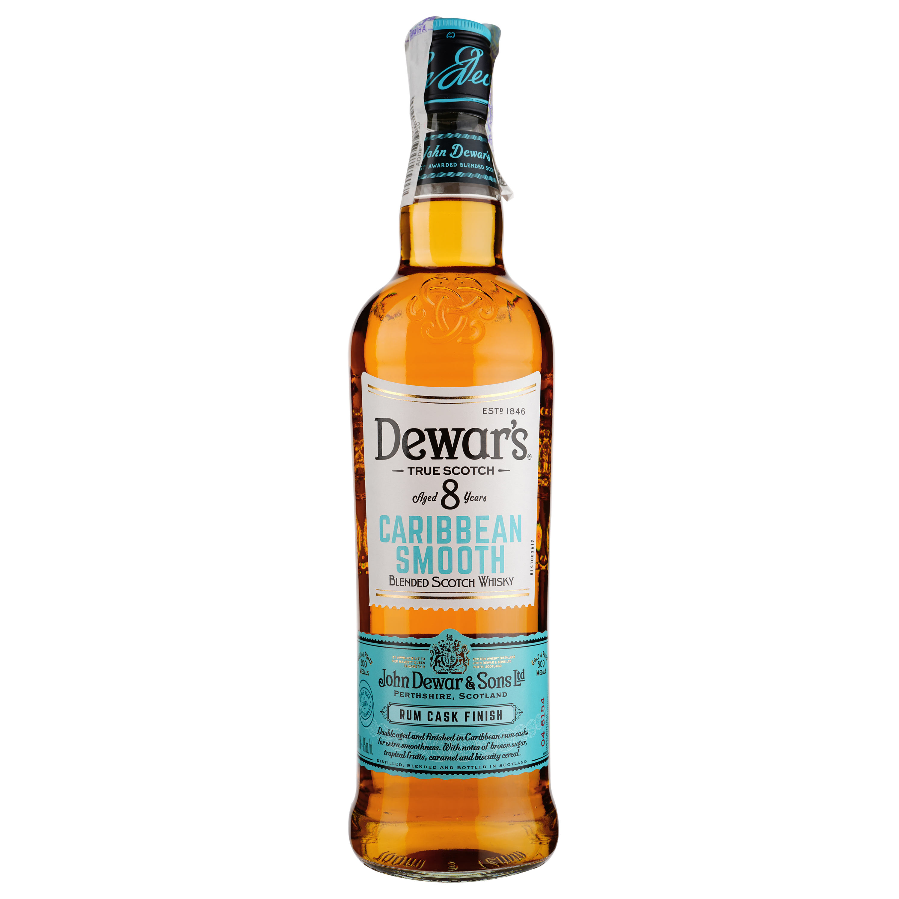 Виски Dewar's Caribbean Smooth 8 yo Blended Scotch Whisky 40% 0.7 л - фото 1