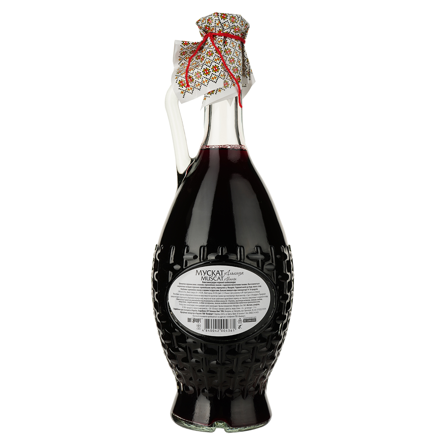 Вино Alianta vin New Collection Muscat, червоне, напівсолодке, 10-12%, 0,75 л - фото 2