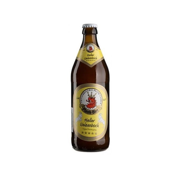 Пиво Plank Heller Weizenbock светлое, нефильтрованное, непастеризованное, 7,8%, 0,5 л - фото 1