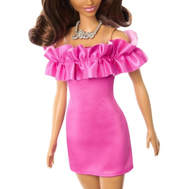 Кукла Barbie Модница в розовом миниплатье с рюшами (HRH15) - фото 5