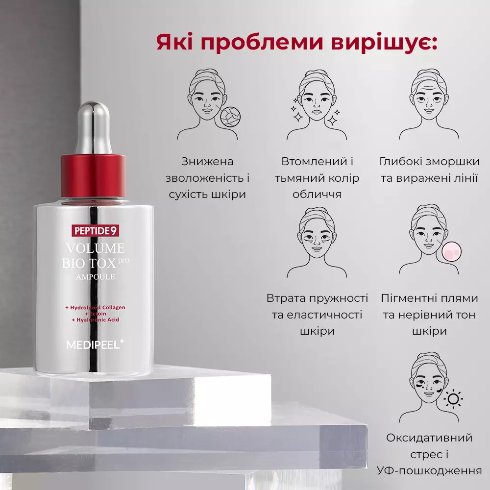 Сироватка для обличчя Medi-Peel Peptide 9 Volume Bio Tox Ampoule Pro з волюфіліном від зморшок 100 мл - фото 3