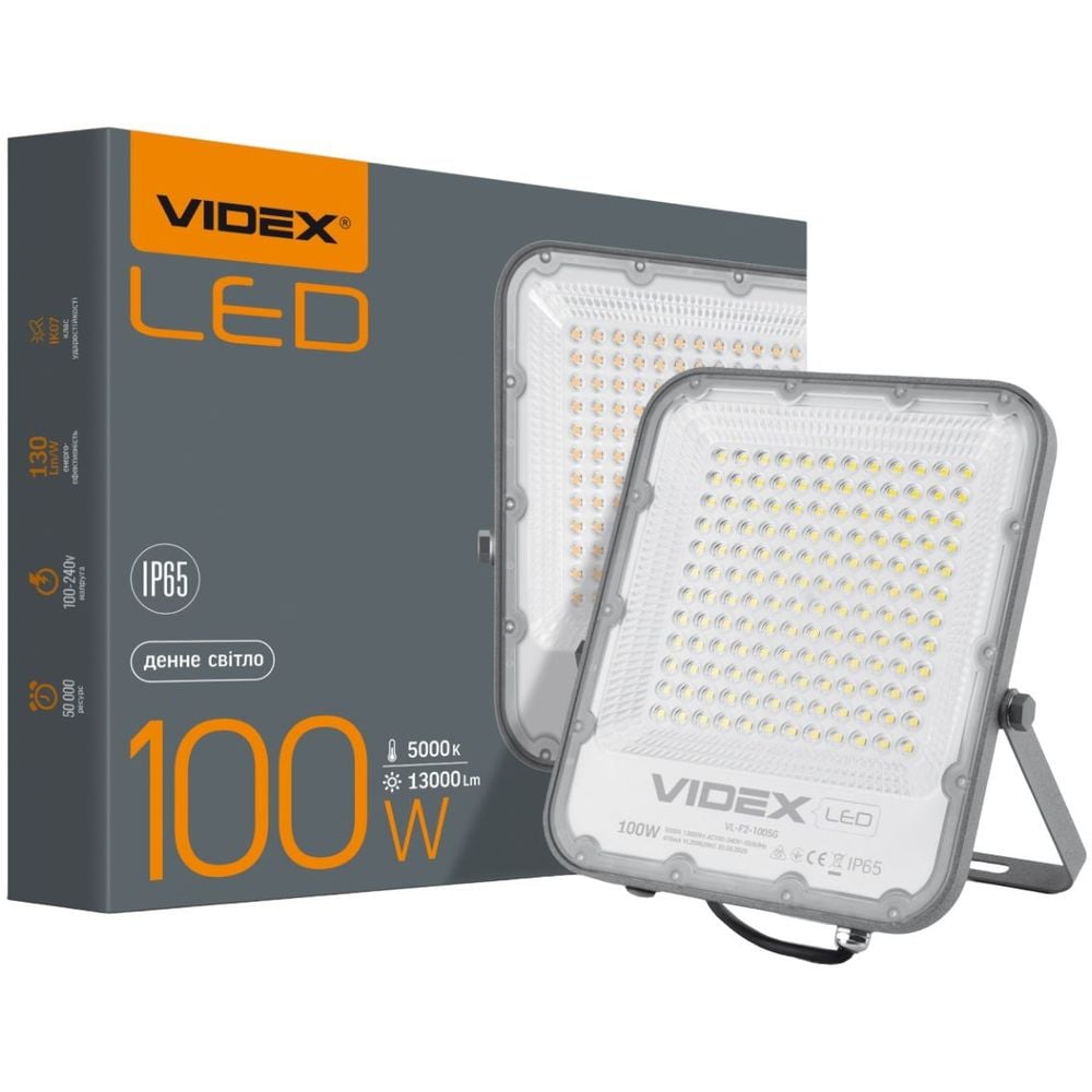 Прожектор Videx Premium LED F2 100W 5000K (VL-F2-1005G) - фото 1