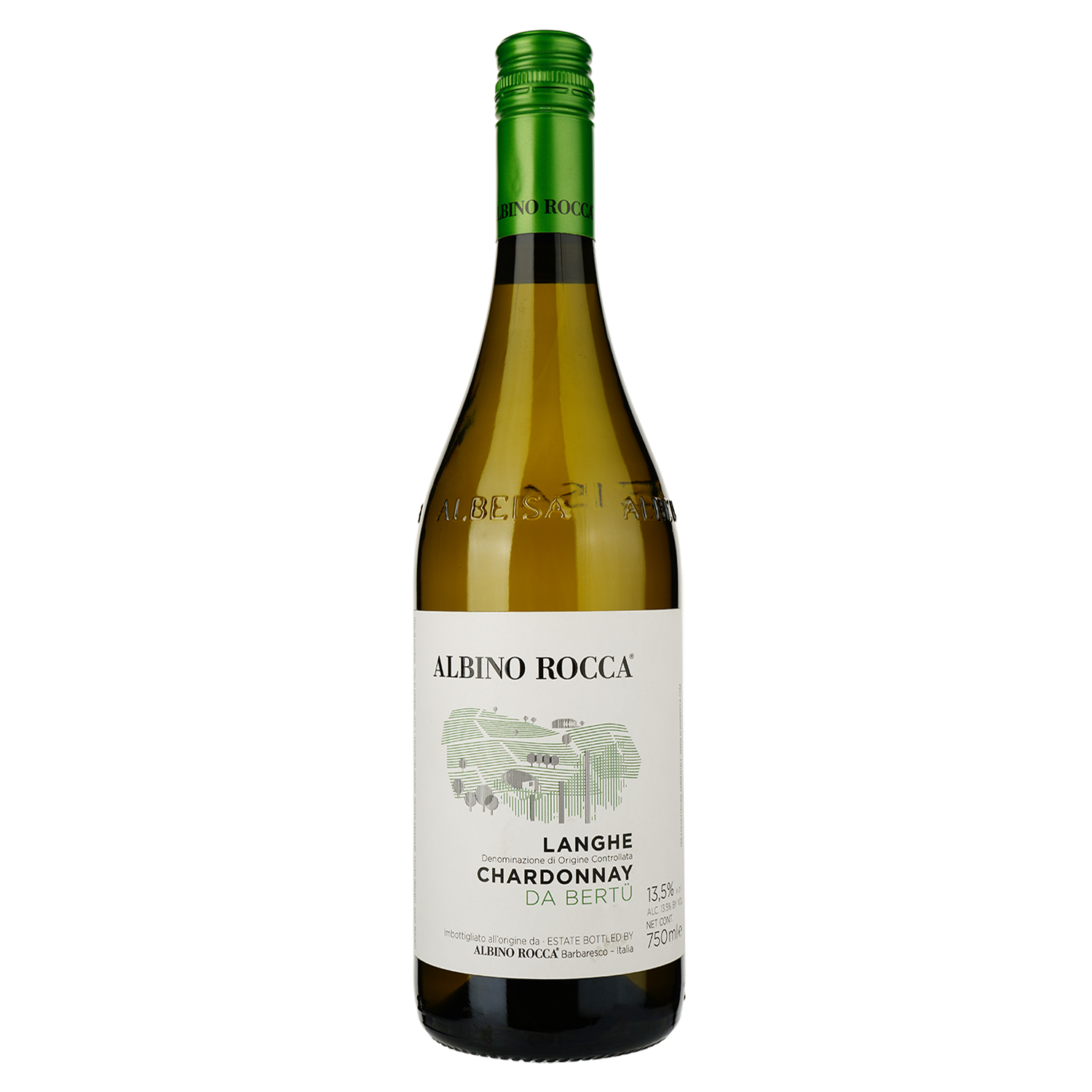 Вино Albino Rocca Langhe Chardonnay біле сухе  0.75 л 