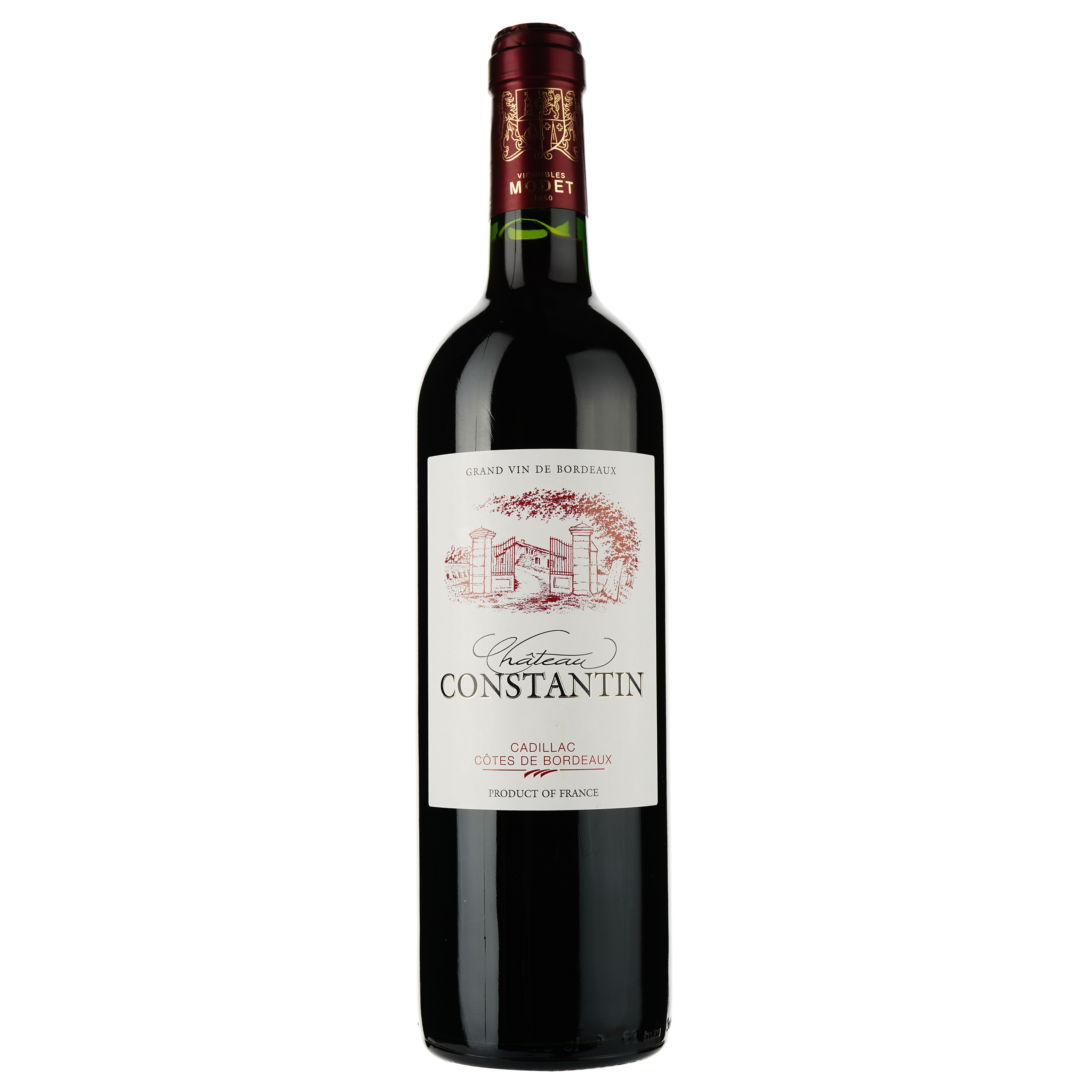 Вино Chateau Constantin AOP Cadillac Cotes de Bordeaux 2015 красное сухое 0.75 л - фото 1