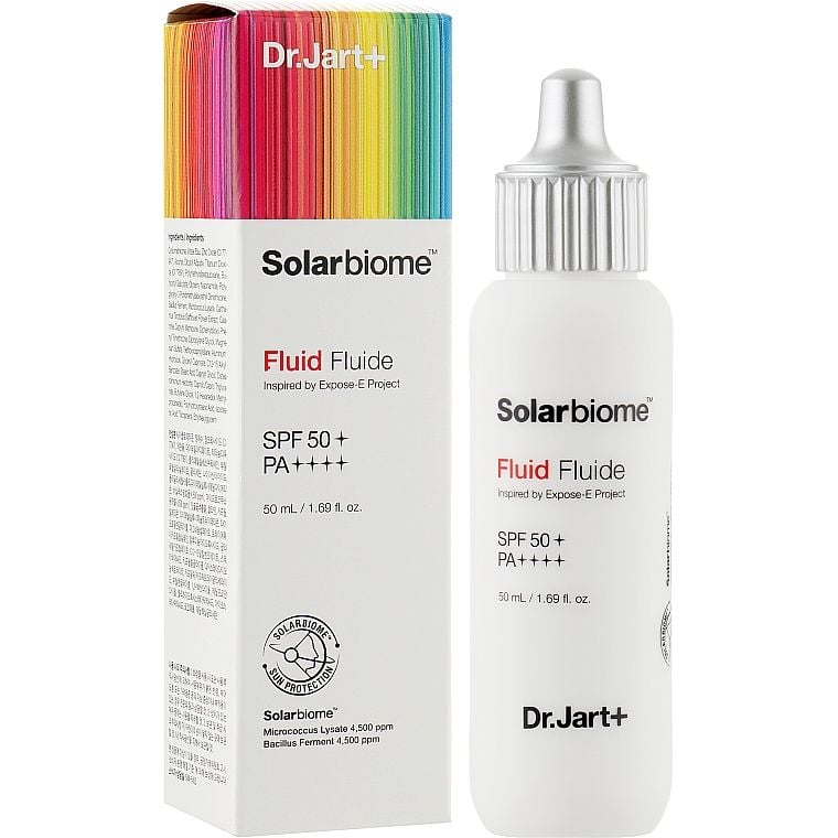 Солнцезащитный флюид для лица Dr.Jart+ Solarbiome Fluid SPF 50+ PA++++ 50 мл - фото 1