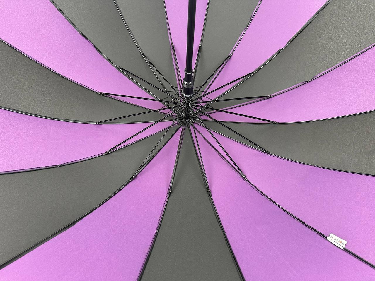 Женский зонт-трость полуавтомат Toprain 98 см фиолетовый - фото 6