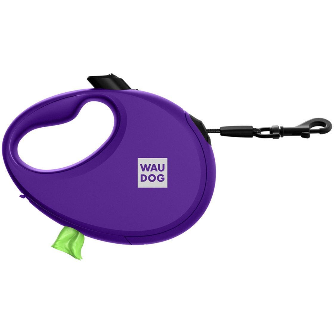 Повідець-рулетка для собак Waudog R-leash з контейнером для пакетів, світловідбивна стрічка, L до 40 кг, 5 м фіолетовий - фото 5