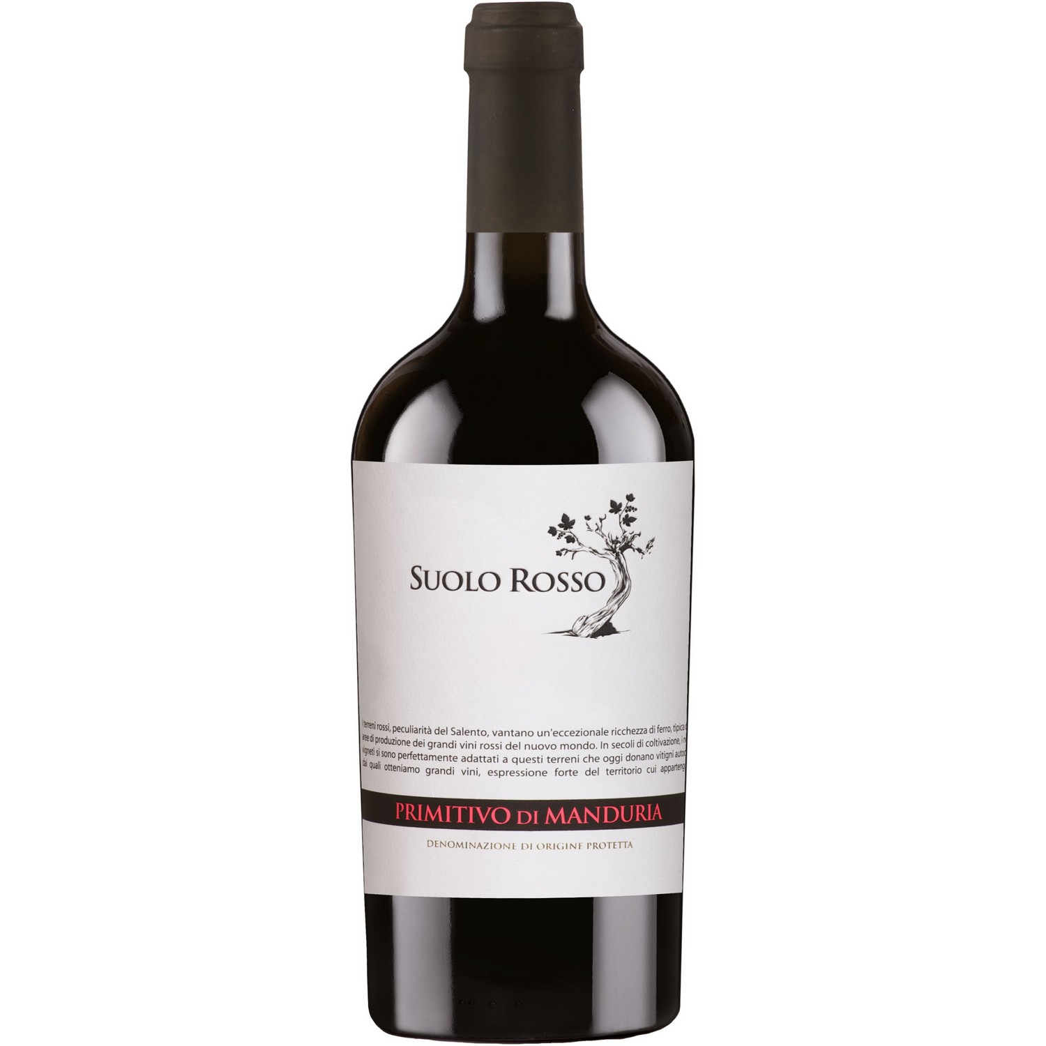 Вино Suolo Rosso Primitivo Di Manduria DOP, красное, сухое, 0,75 л - фото 1
