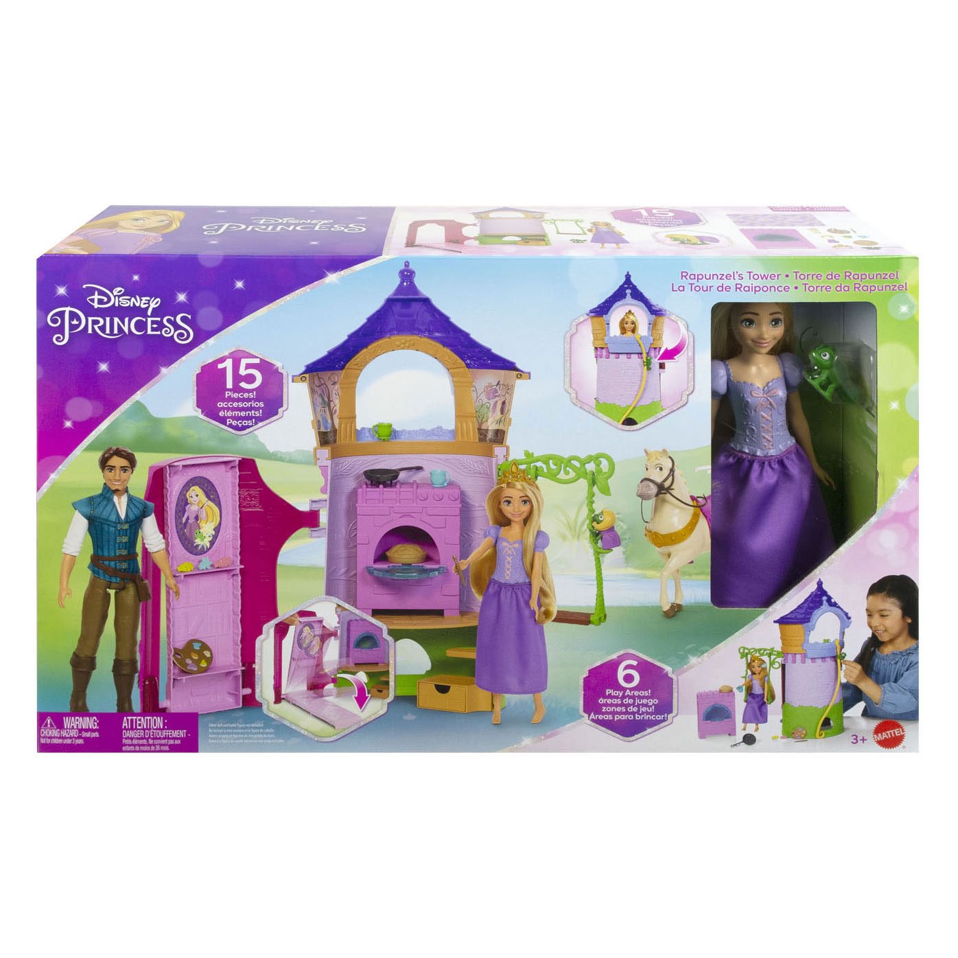 Игровой набор с куклой Disney Princess Рапунцель Высокая башня, 27 см (HLW30) - фото 9