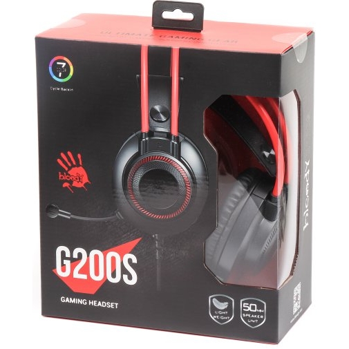 Игровые наушники A4Tech G200S Bloody Black+Red - фото 4