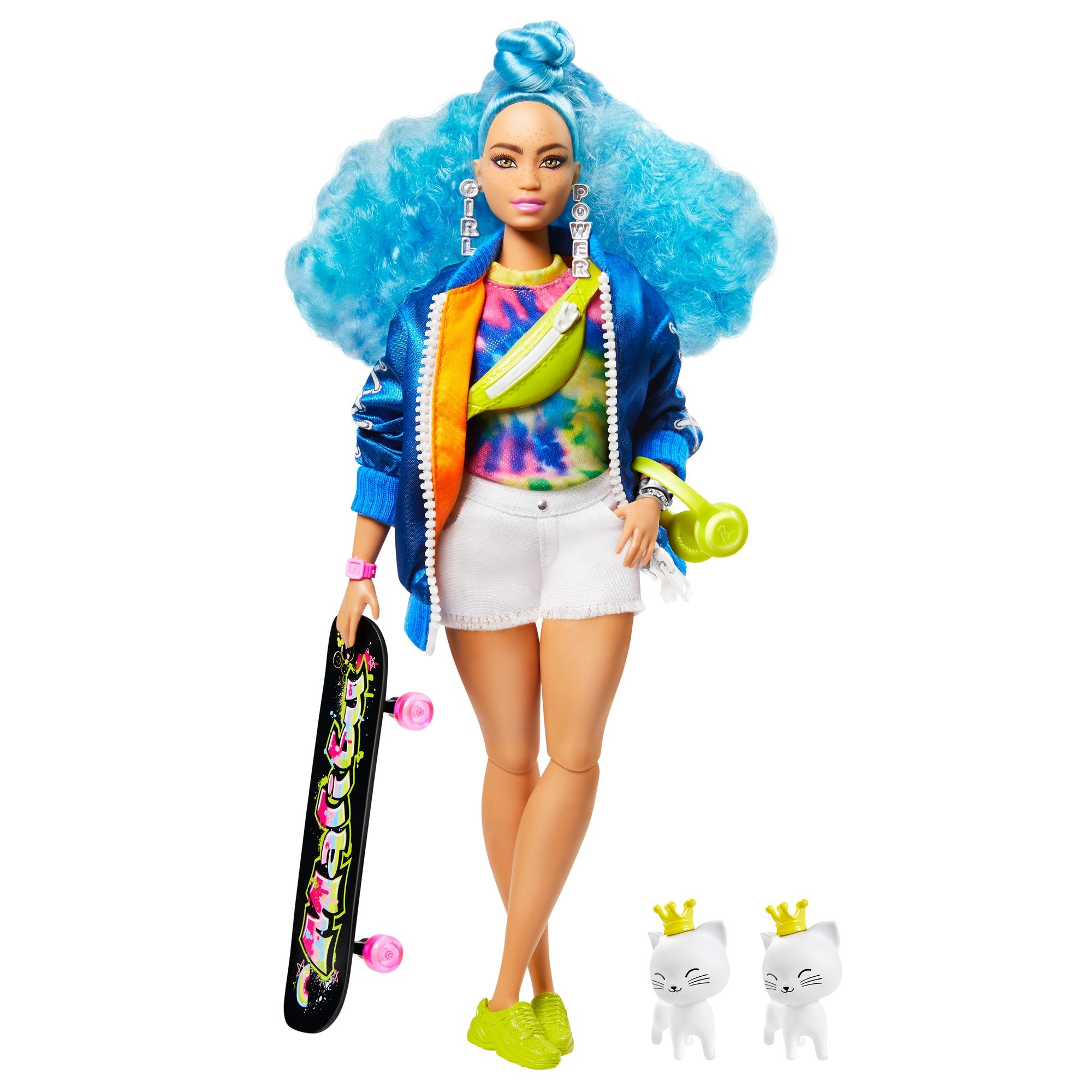 Лялька Barbie Екстра з блакитним кучерявим волоссям (GRN30) - фото 1