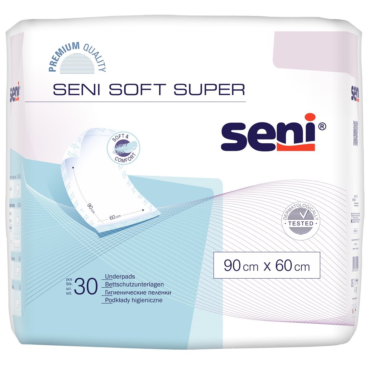Одноразові пелюшки Seni Soft Super, 90х60 см, 30 шт. (SE-091-SO30-JO3) - фото 1